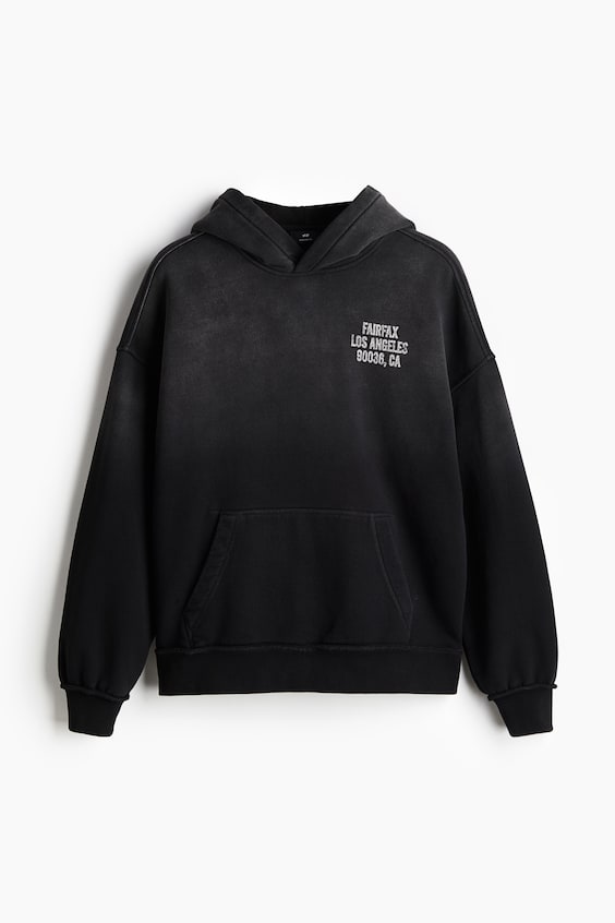 HM Bedruckter Hoodie in Oversized Fit Clearance-Verkauf