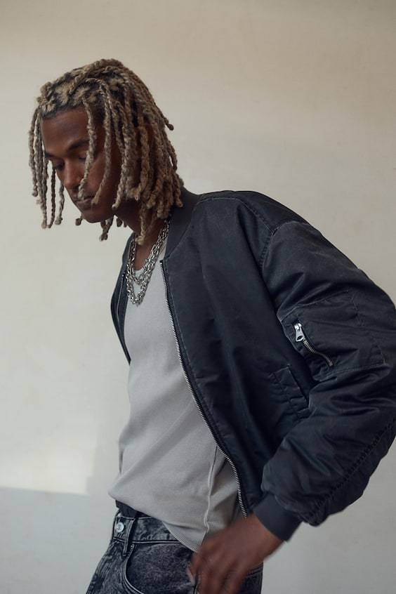 HM Oversized Pilotenjacke im Washed-Look Kostenloser Versand international