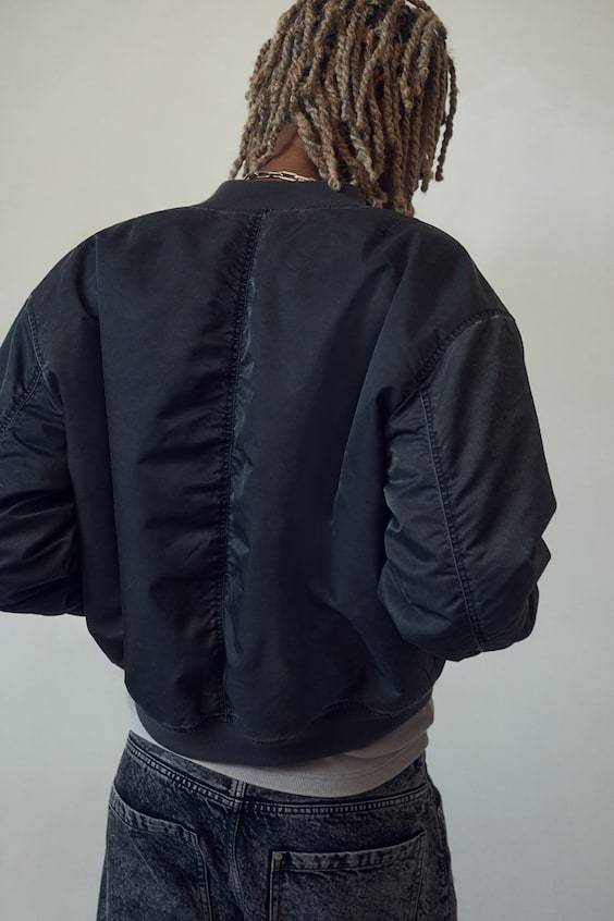 HM Oversized Pilotenjacke im Washed-Look Kostenloser Versand international