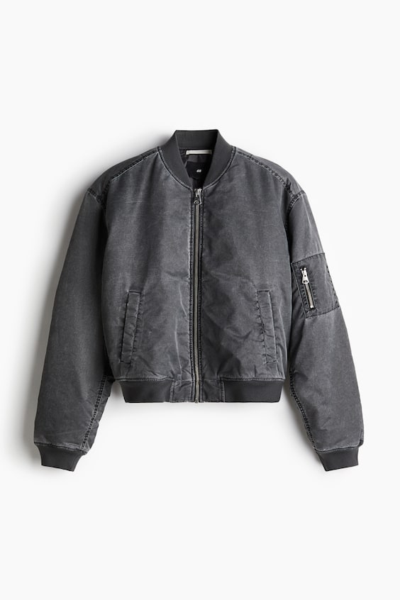 HM Oversized Pilotenjacke im Washed-Look Kostenloser Versand international