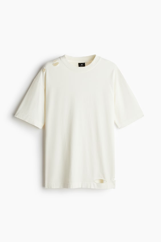 HM Oversized T-Shirt im Worn-Look Fabrikladen