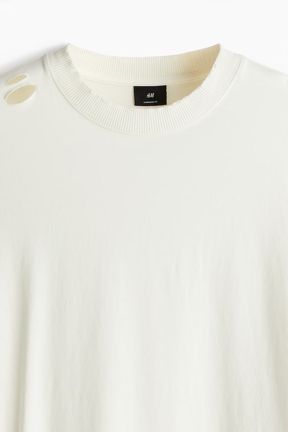 HM Oversized T-Shirt im Worn-Look Fabrikladen