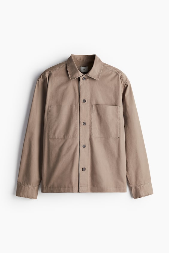 HM Overshirt aus Twill in Regular Fit Verkauf