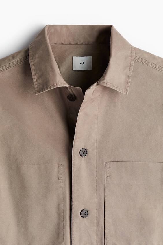HM Overshirt aus Twill in Regular Fit Verkauf