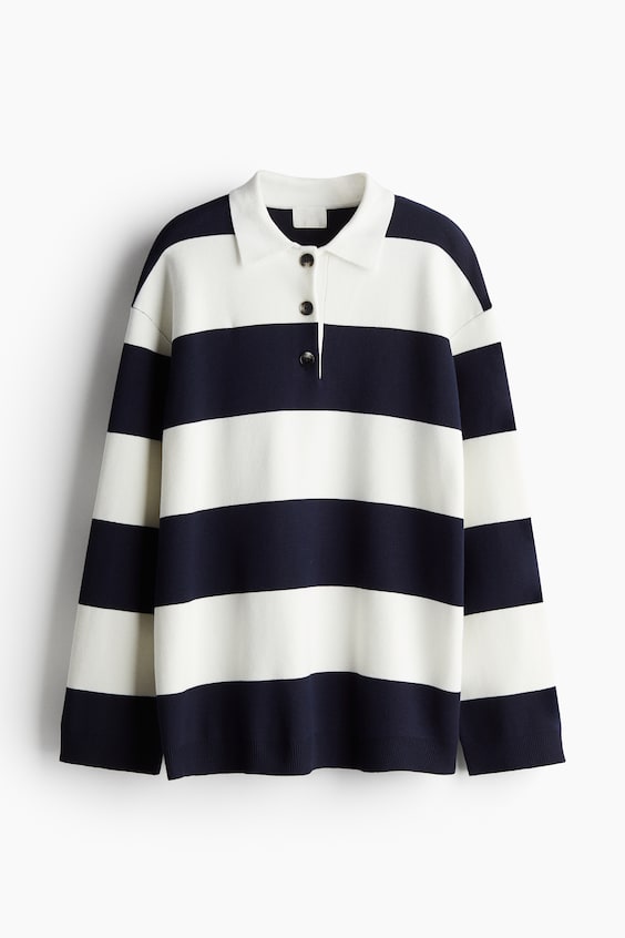 HM Polo-Pullover aus Feinstrick Fabrik Onlineshop
