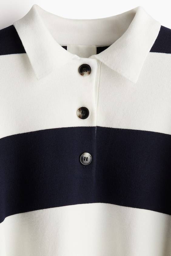 HM Polo-Pullover aus Feinstrick Fabrik Onlineshop