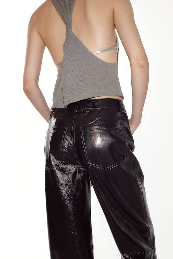 HM Straight coated trousers Muttertagsangebot