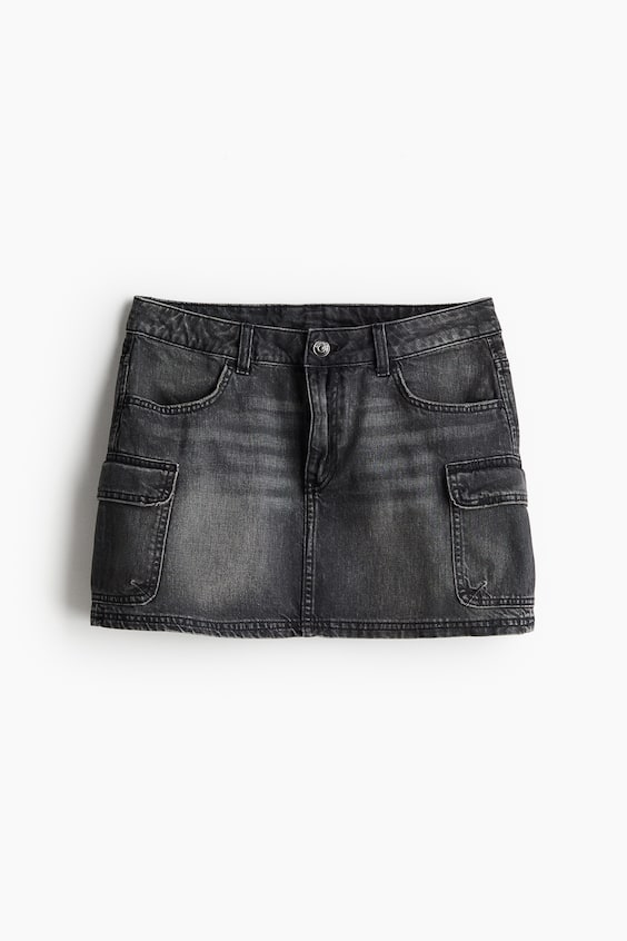 HM Cargo-Minirock aus Denim Heißer Verkauf