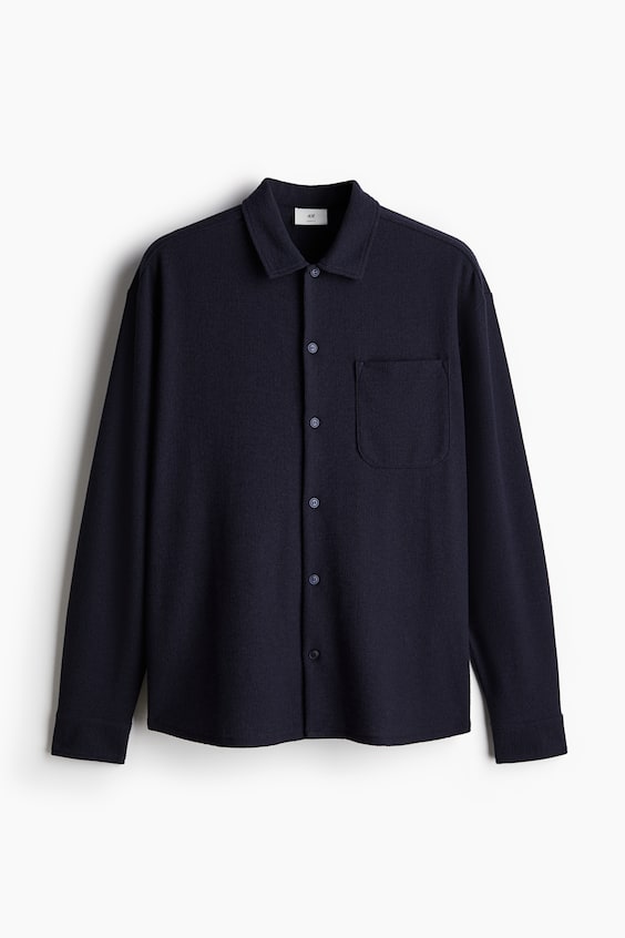 HM Hemd mit Struktur in Loose Fit Flash Sale