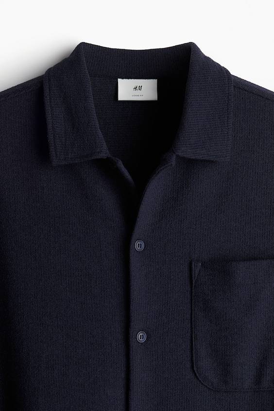 HM Hemd mit Struktur in Loose Fit Flash Sale