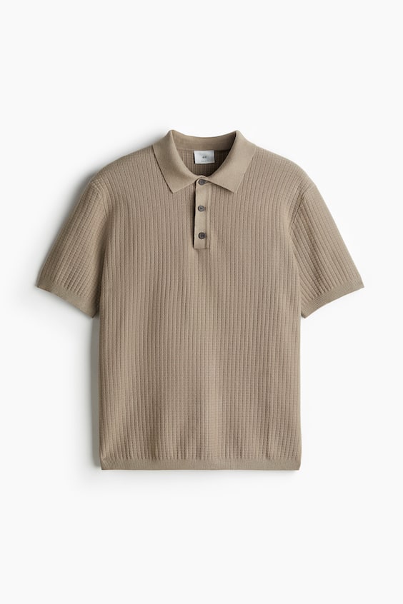 HM Poloshirt mit Struktur in Regular Fit Online Shopping