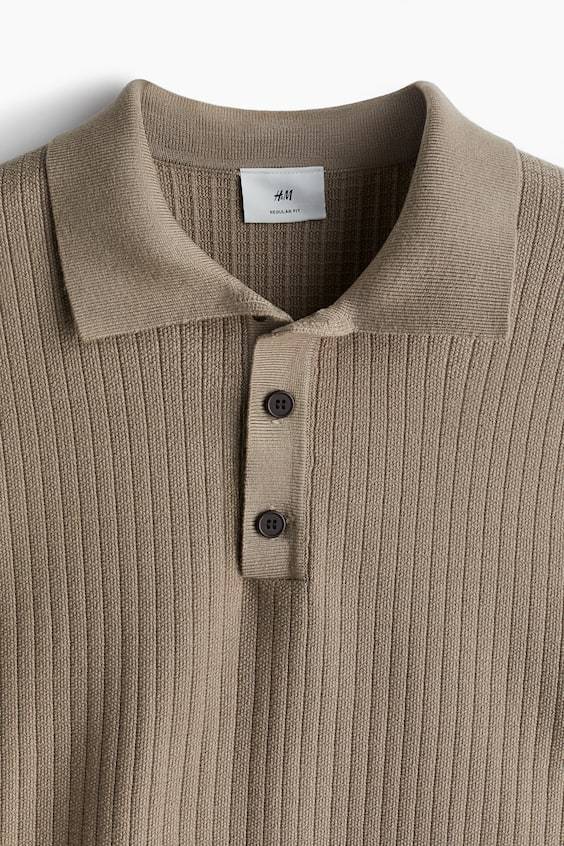 HM Poloshirt mit Struktur in Regular Fit Online Shopping