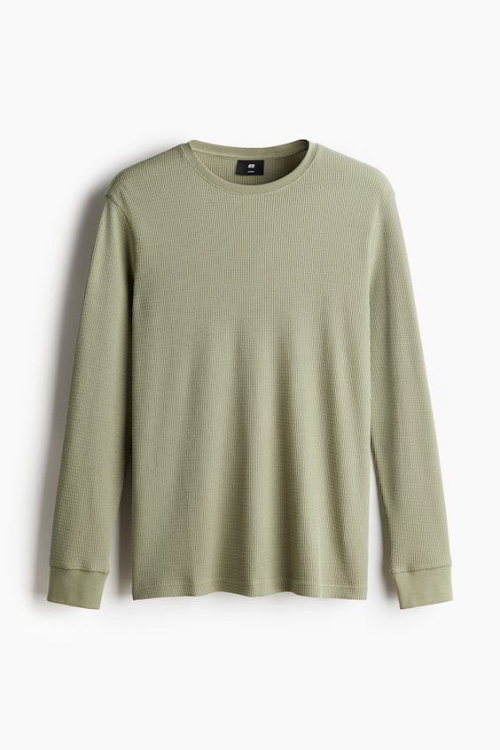 HM Shirt aus Waffeljersey in Slim Fit Cyber Monday