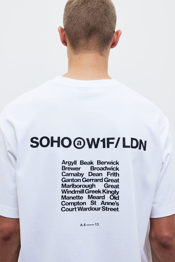 HM Bedrucktes T-Shirt in Loose Fit Exklusive Angebote