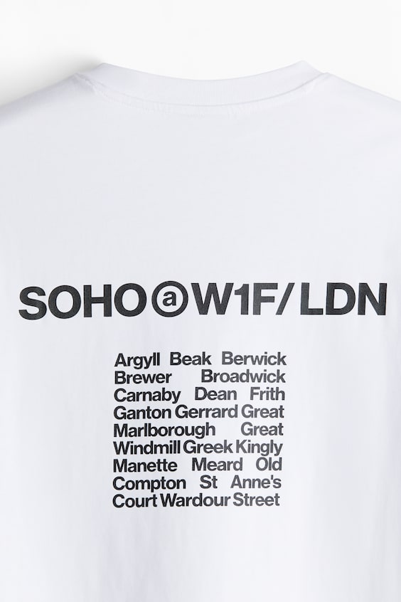 HM Bedrucktes T-Shirt in Loose Fit Exklusive Angebote