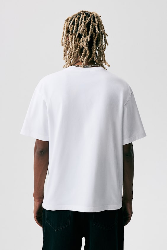 HM Bedrucktes T-Shirt in Loose Fit Große Rabatte