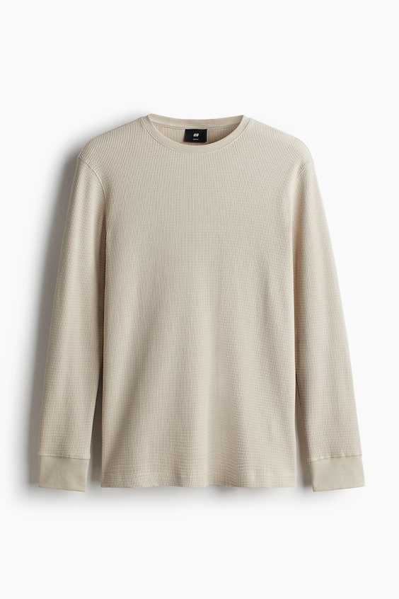 HM Shirt aus Waffeljersey in Slim Fit Kauf eins, bekomm eins gratis