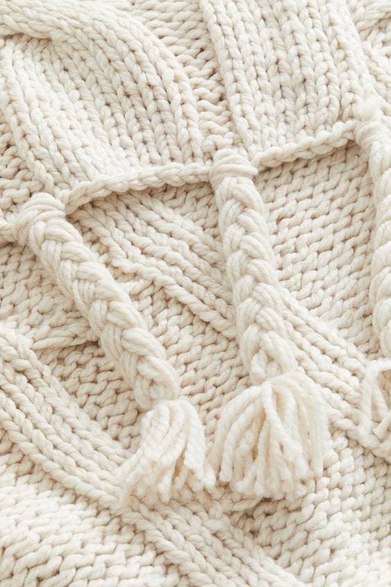 HM Plaid mit Quasten Kostenlose Rückgabe