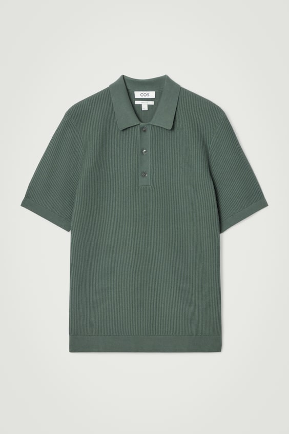 HM STRUKTURIERTES POLOSHIRT AUS STRICK Auslauf