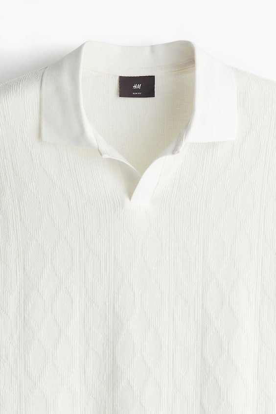 HM Strukturiertes Poloshirt in Slim Fit Verkauf