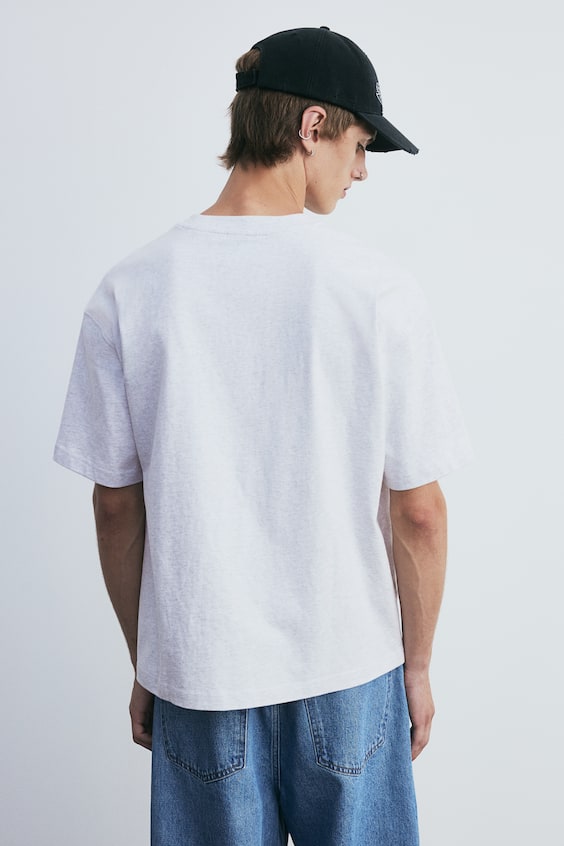 HM Baumwoll-T-Shirt in Oversize-Passform Sonderangebot
