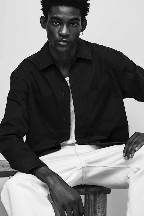 HM Overshirt aus Twill in Regular Fit Cyber Monday