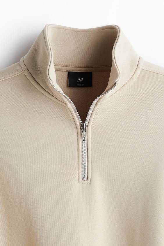 HM Sweatshirt mit Zipper in Loose Fit Heißer Verkauf