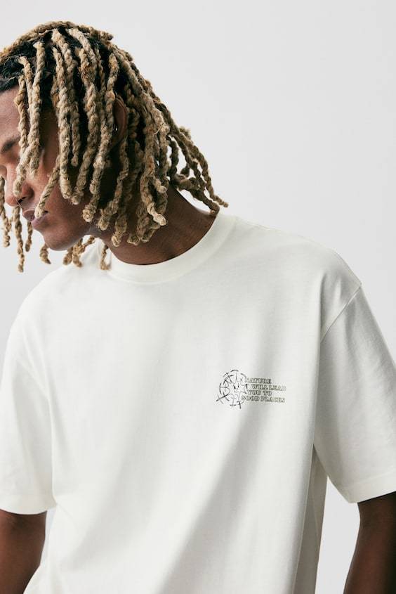 HM Bedrucktes T-Shirt in Loose Fit Blitzangebot