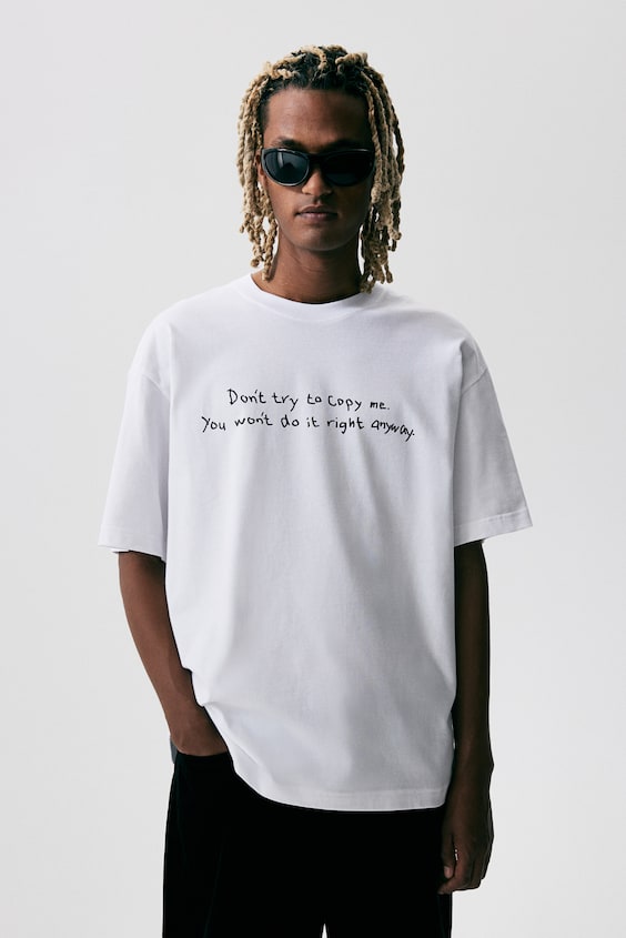 HM Bedrucktes T-Shirt in Loose Fit Letzte 3 Tage