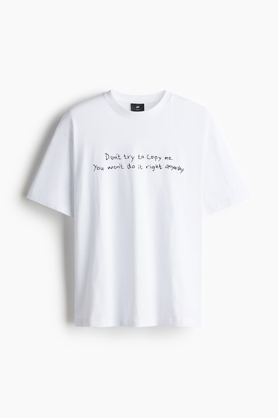 HM Bedrucktes T-Shirt in Loose Fit Letzte 3 Tage