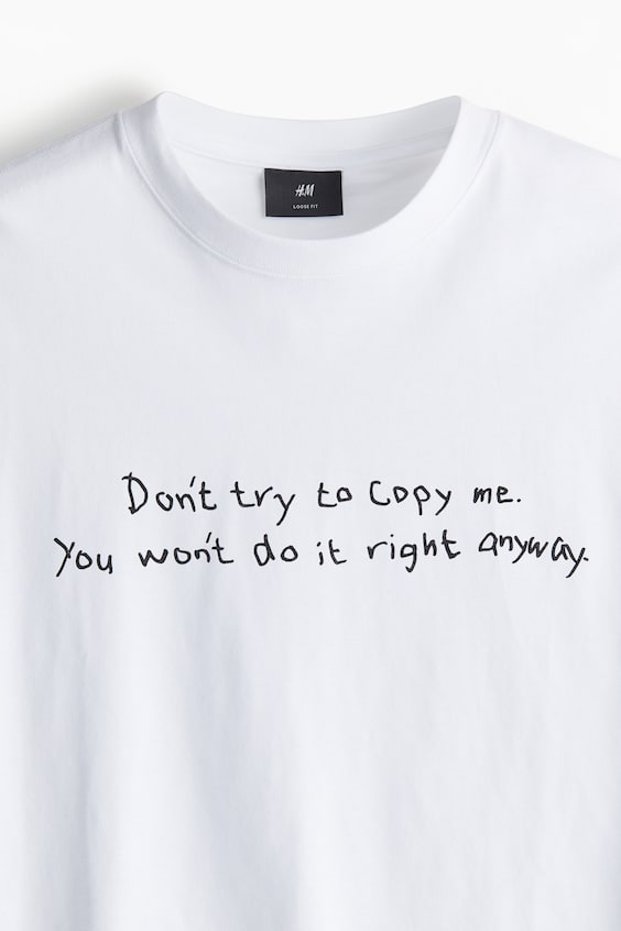 HM Bedrucktes T-Shirt in Loose Fit Letzte 3 Tage