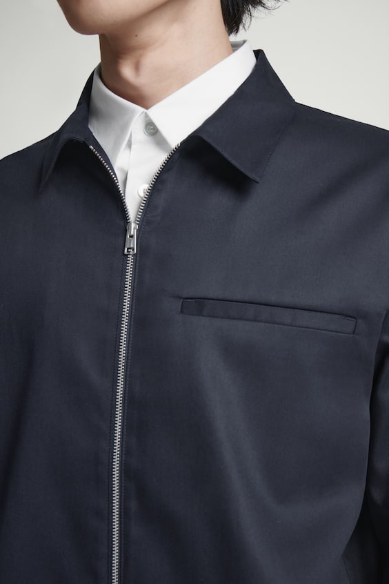 HM HEMDJACKE AUS TWILL MIT REISSVERSCHLUSS Begrenzt auf 3 Tage
