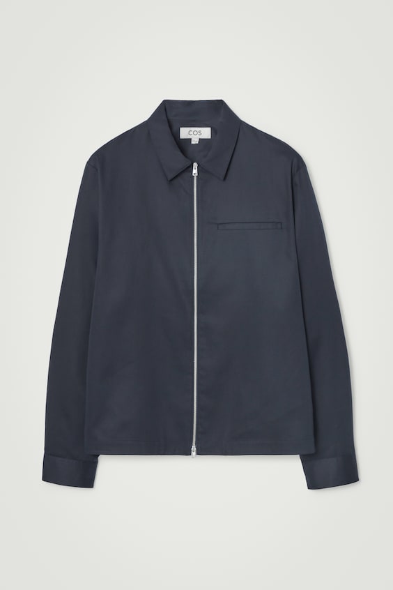 HM HEMDJACKE AUS TWILL MIT REISSVERSCHLUSS Begrenzt auf 3 Tage