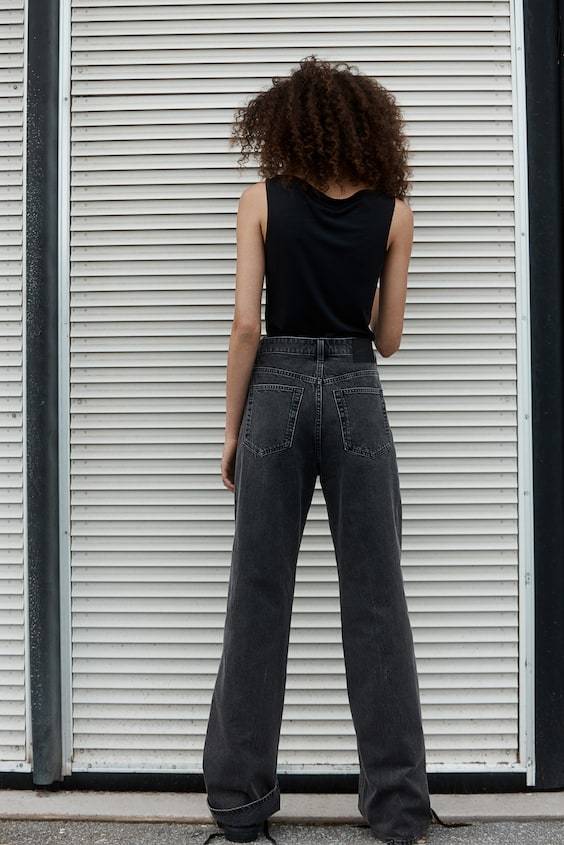 HM Wide High Jeans Online Outlet