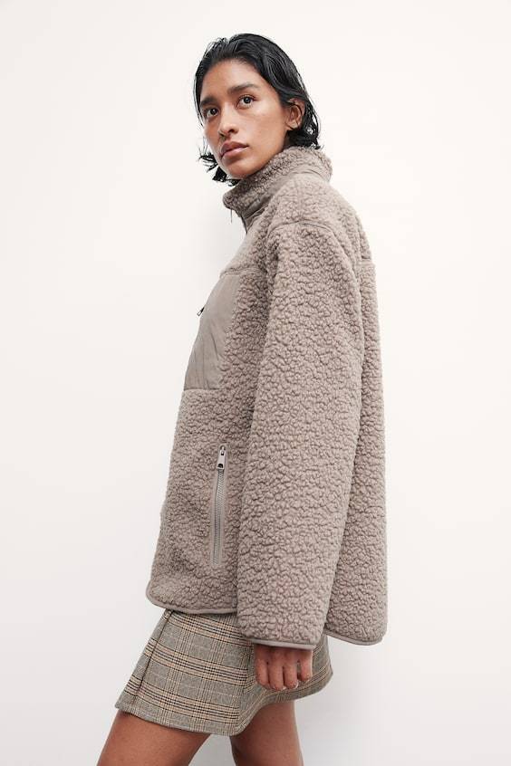 HM Jacke aus Teddyfleece 50% Rabatt mit kostenlosem Versand