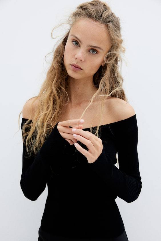 HM Off-Shoulder-Shirt Hotsell