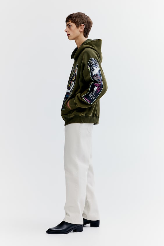 HM Baumwoll-Hoodie in Oversized Fit Kostenloser Versand