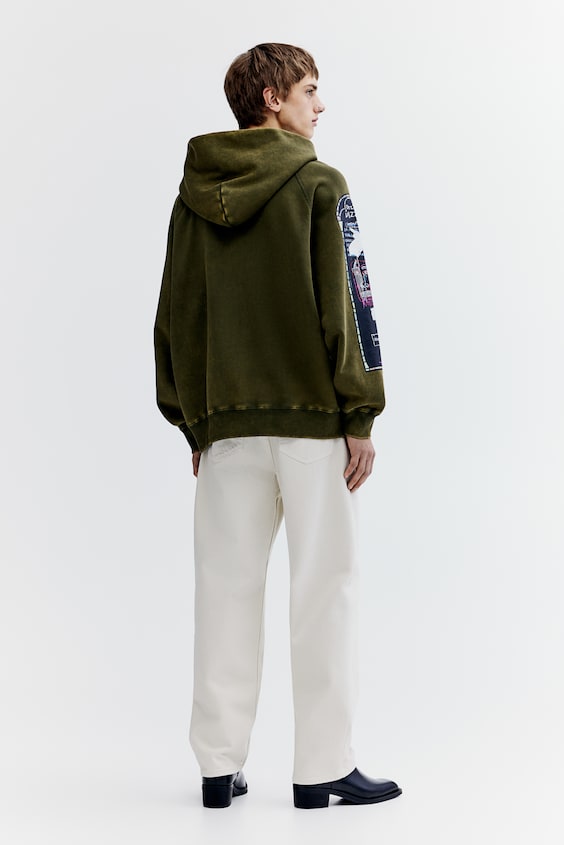 HM Baumwoll-Hoodie in Oversized Fit Kostenloser Versand