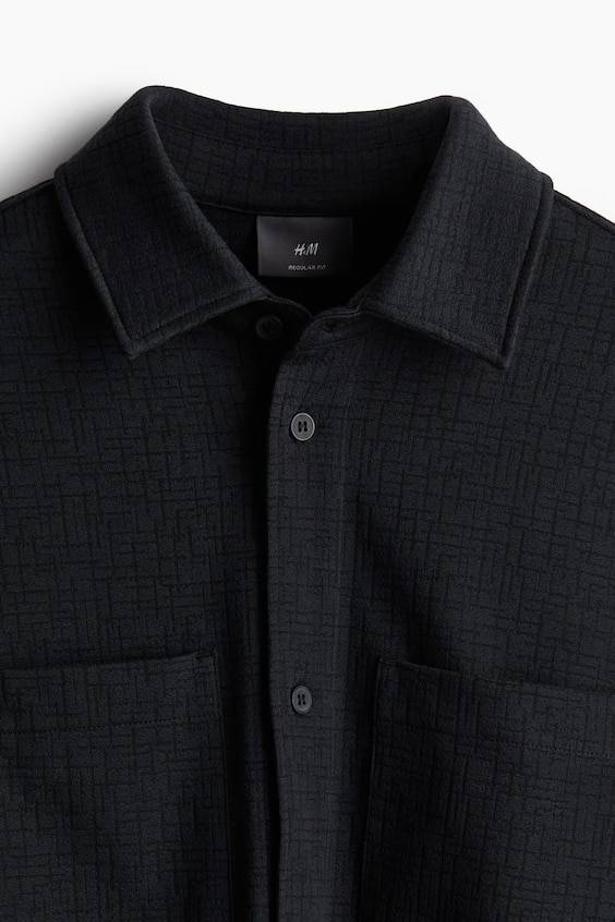 HM Overshirt mit Struktur in Regular Fit Sonderangebot