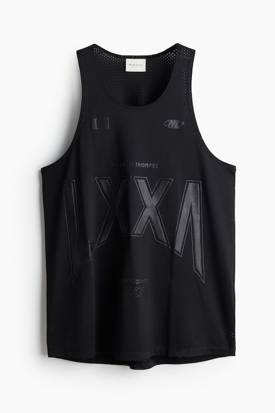 HM Oversized Fit Printed sports vest top in DryMove™ Versandkostenfrei