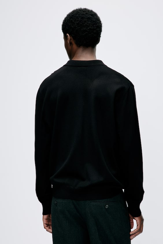 HM Feinstrick-Poloshirt in Slim Fit Cyber Monday
