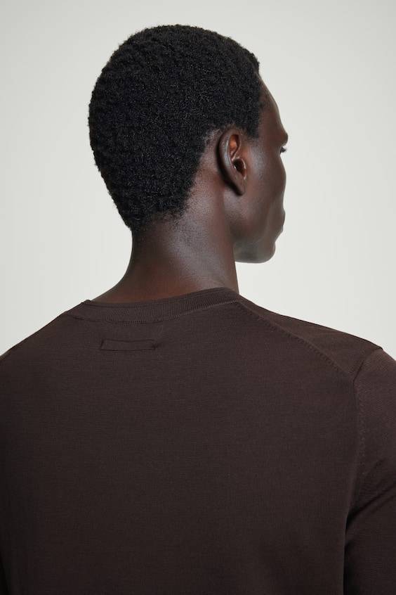 HM SCHMAL GESCHNITTENES STRICK-T-SHIRT AUS SEIDE Top Angebot