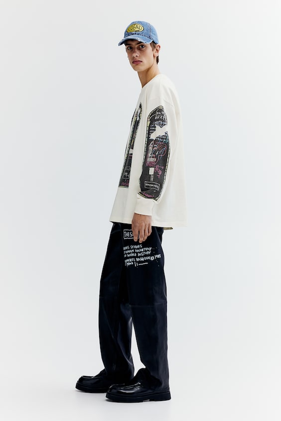 HM Langarmshirt aus Baumwolle in Oversized Fit Exklusive Angebote