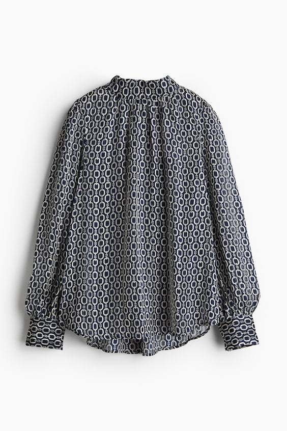 HM Gemusterte Bluse VIP-Rabatte