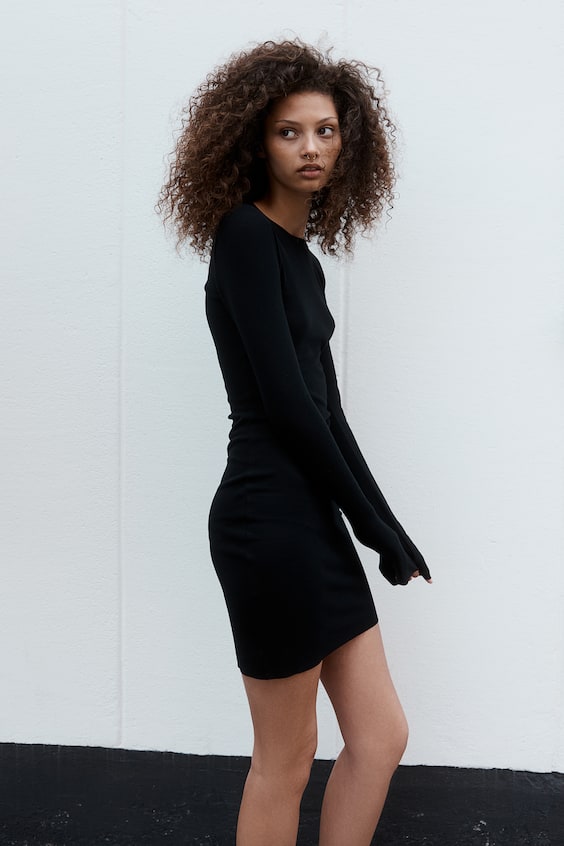 HM Geripptes Bodycon-Kleid Wochenangebot