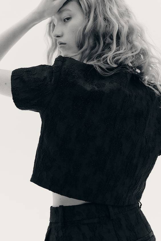 HM Cropped Bluse Nur für heute