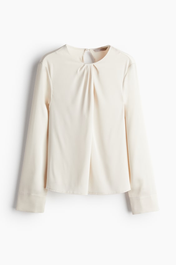HM Satinbluse mit Faltendetail Kostenloser Versand international