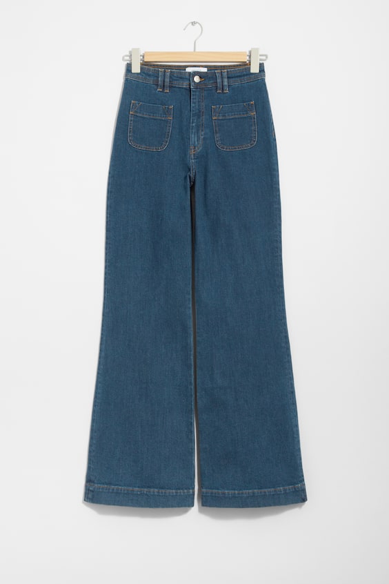 HM Bootcut-Jeans mit aufgesetzter Tasche Im Verkauf