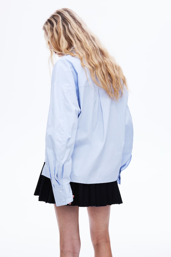 HM Bestickte Popeline-Bluse Versandkostenfrei