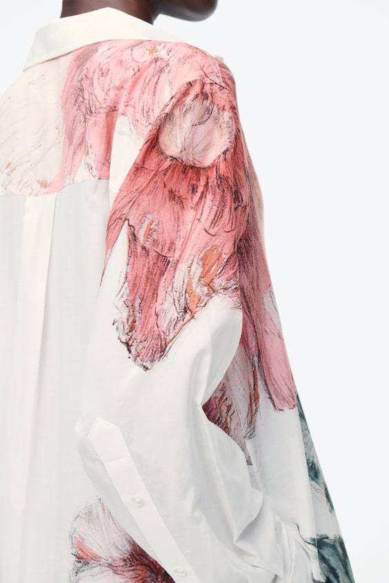 HM OVERSIZED-HEMDBLUSENKLEID MIT BLUMEN-PRINT Großer Ausverkauf